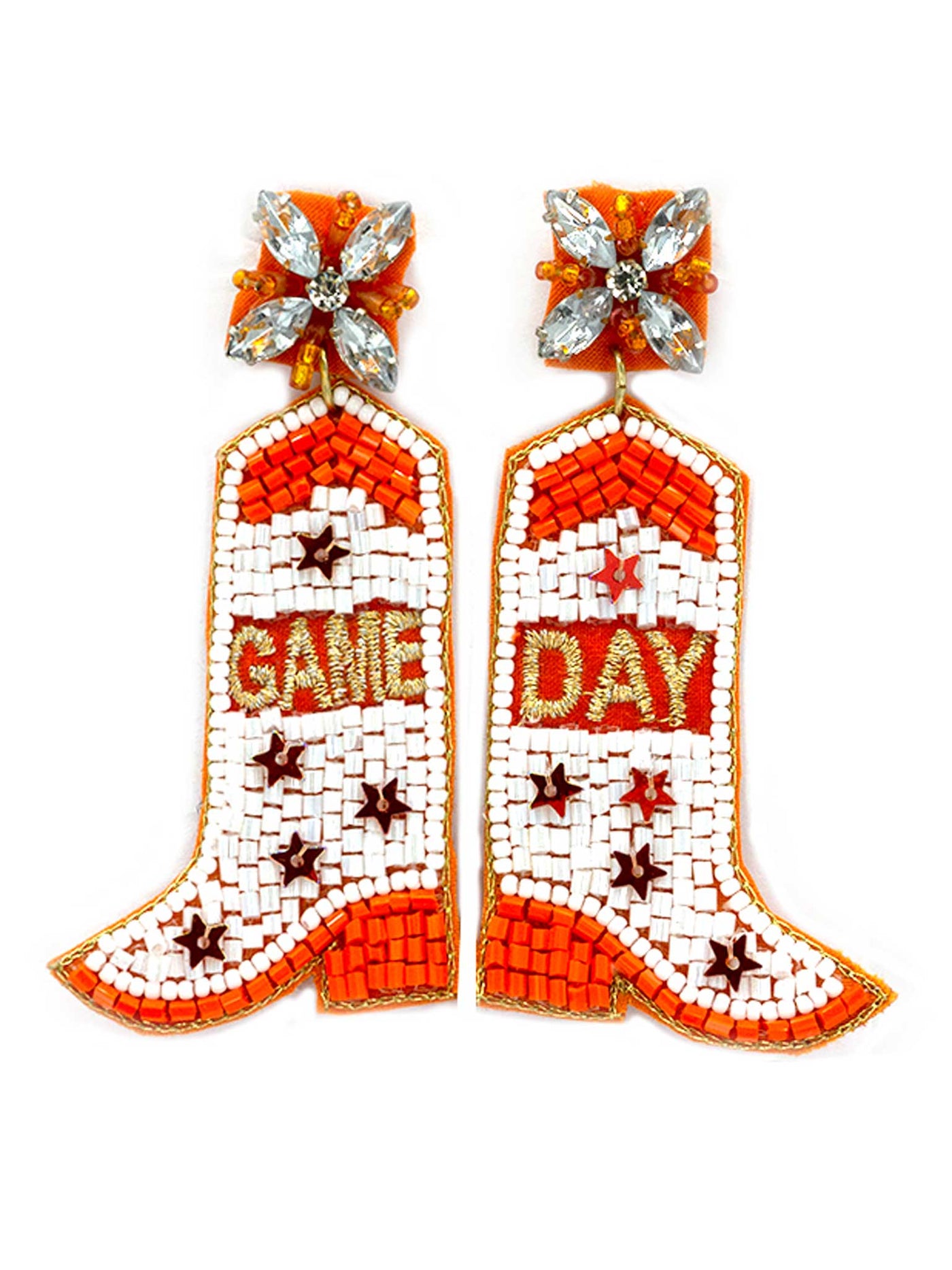 Game Day Boots Seed Bead Earrings