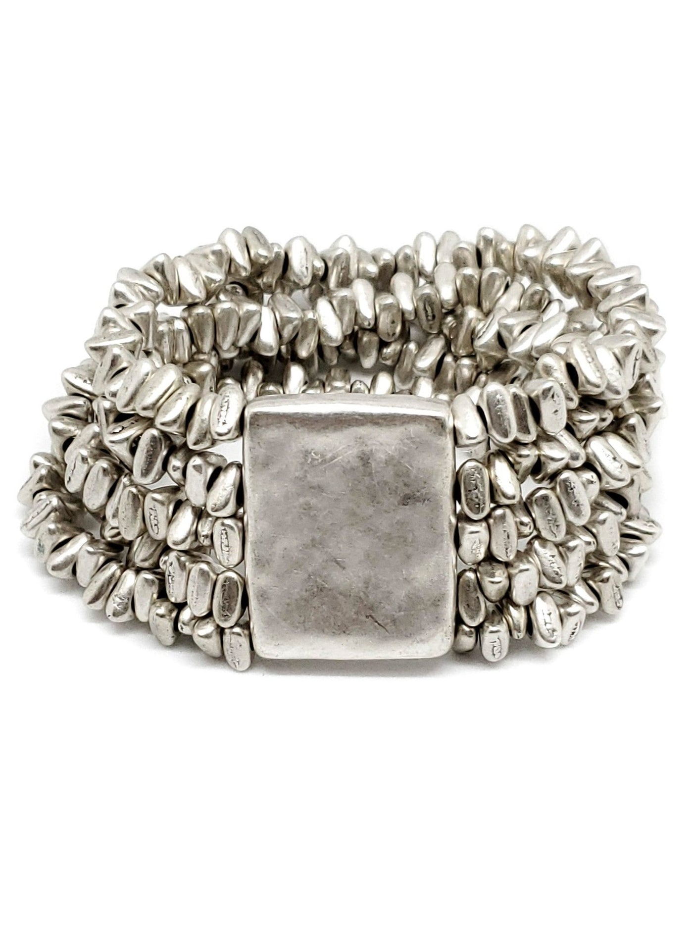 Silver Plated Beaded Stack Bracelet