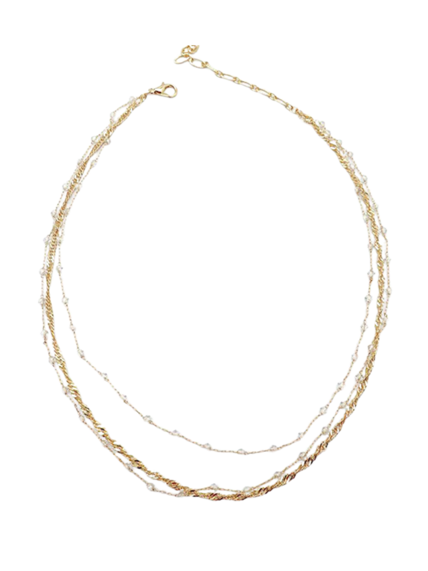 Multi Layered Glass Beads Necklace