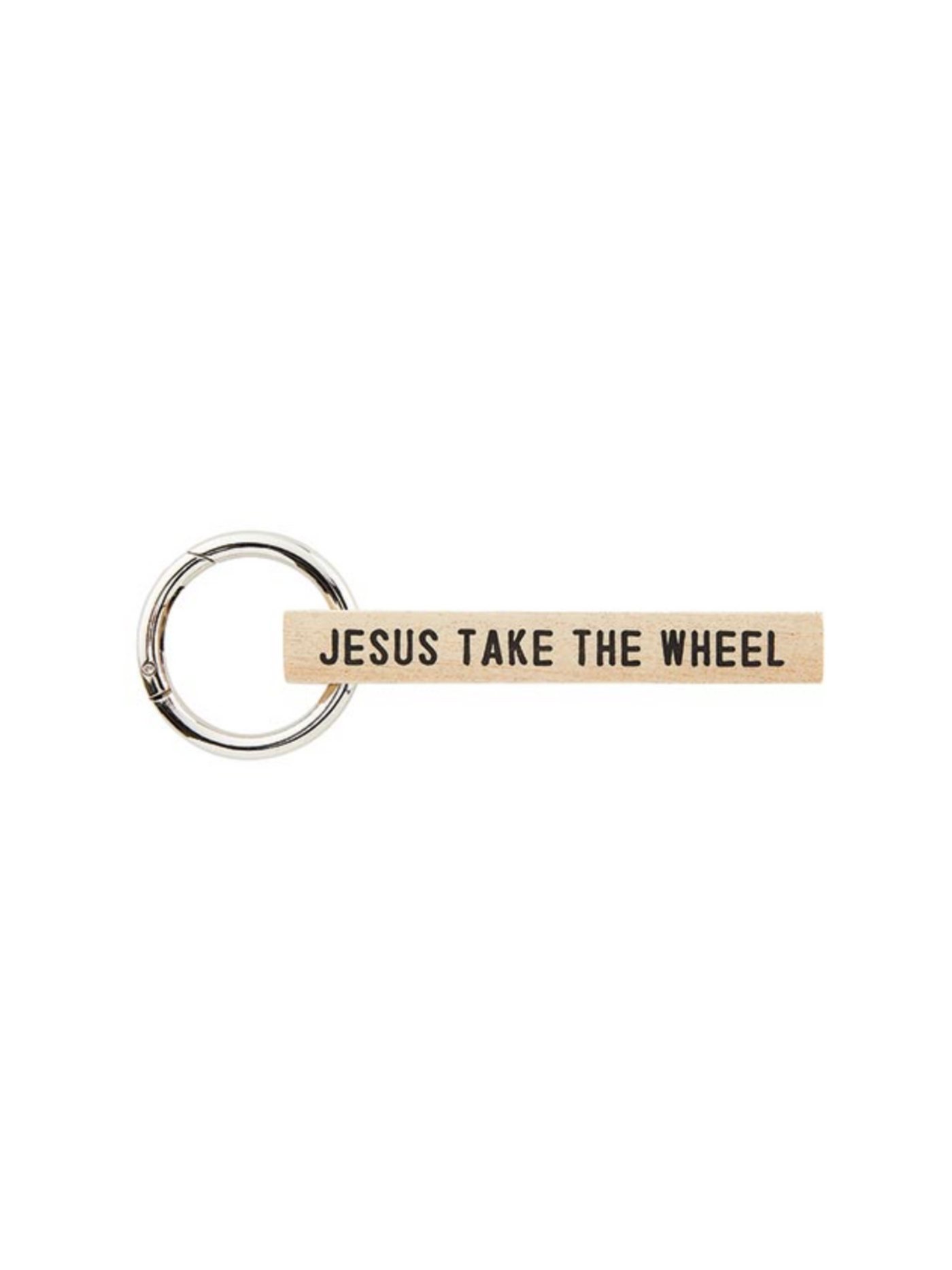 Jesus Take the Wheel Wooden Key Chain
