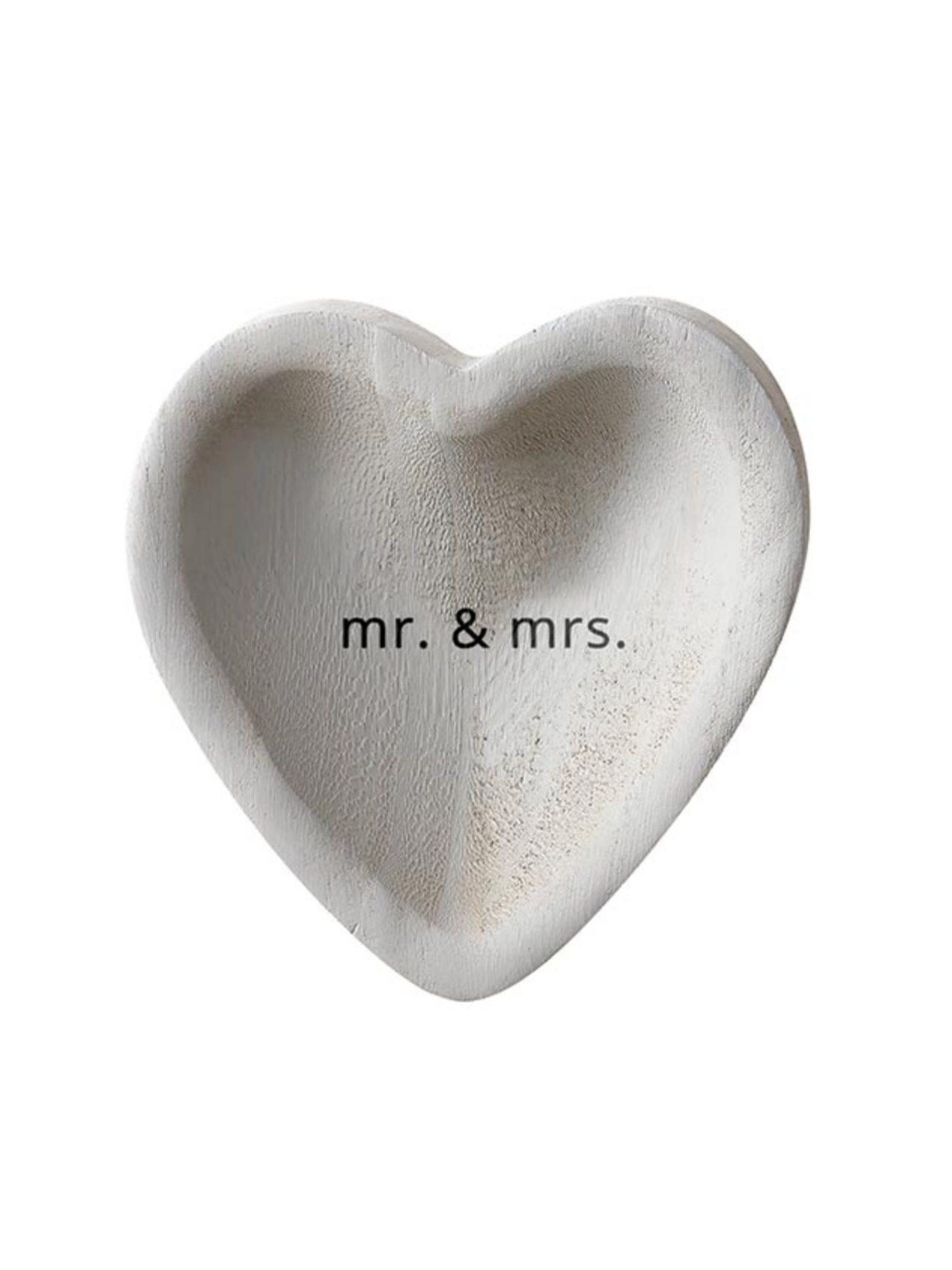 Mr. & Mrs. Grey Paulownia Heart Trinket Tray