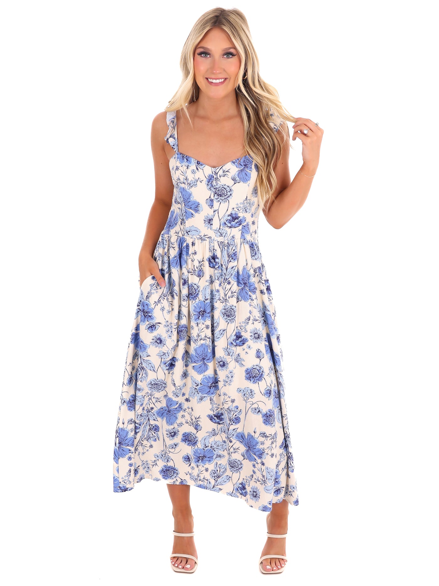 Southern Accent Floral Midi Dress
