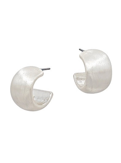 15mm Bold Round Metal Hoop Earring