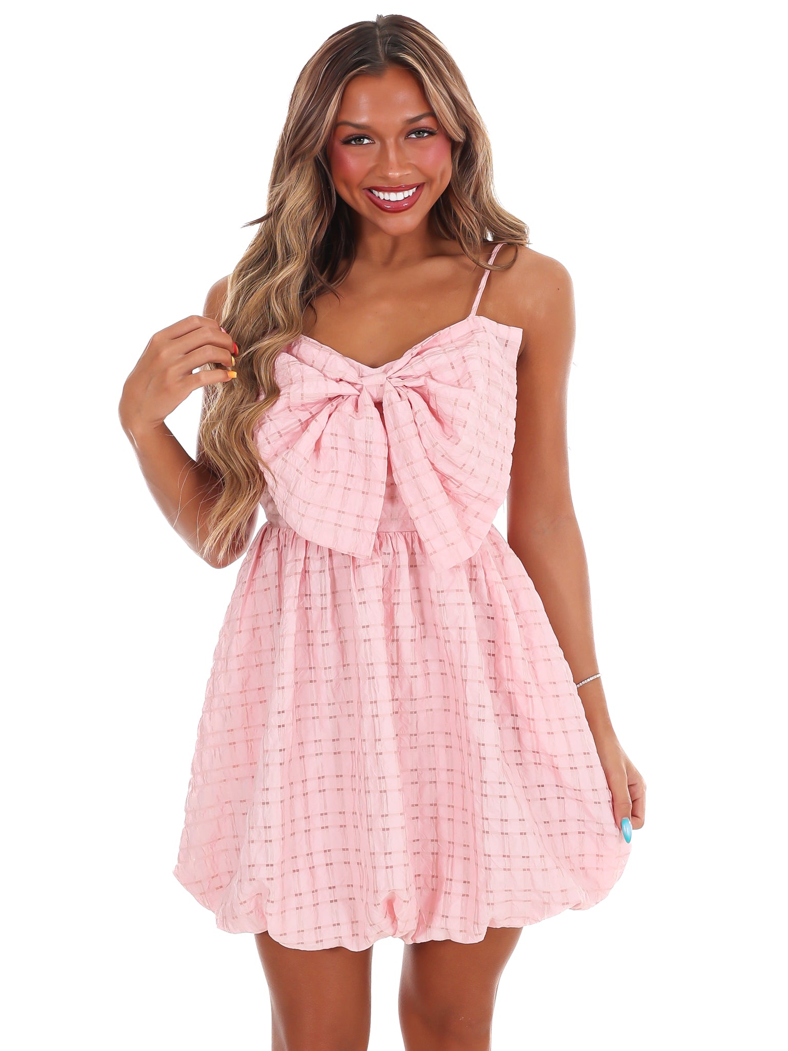 a lot of good things mini dress All Mine Pink Lace Mini Dress