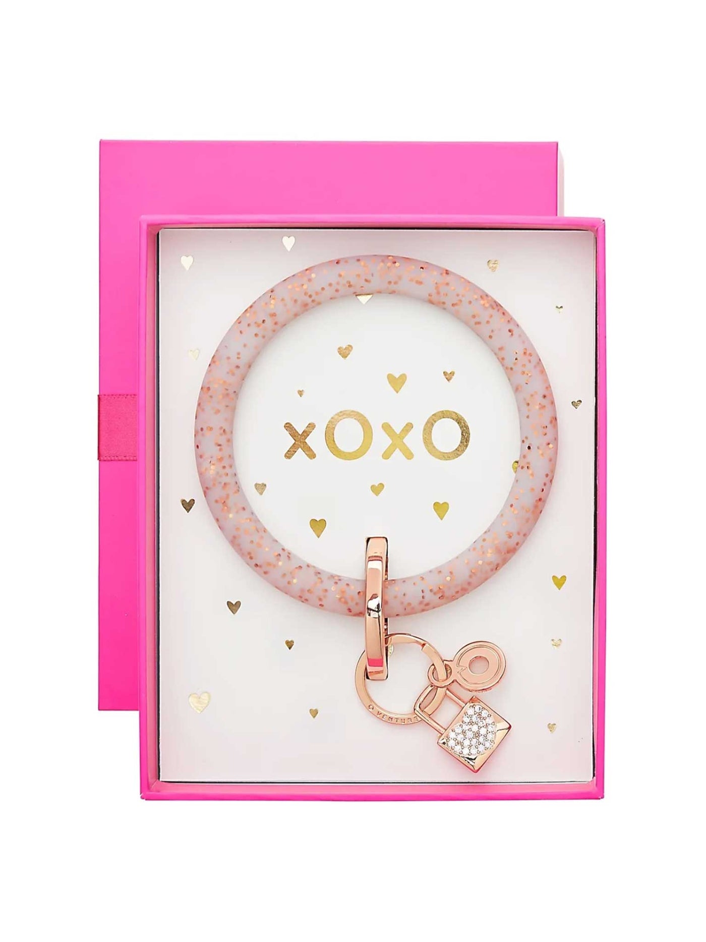 Boxed Set with Charm - Rose Gold Confetti