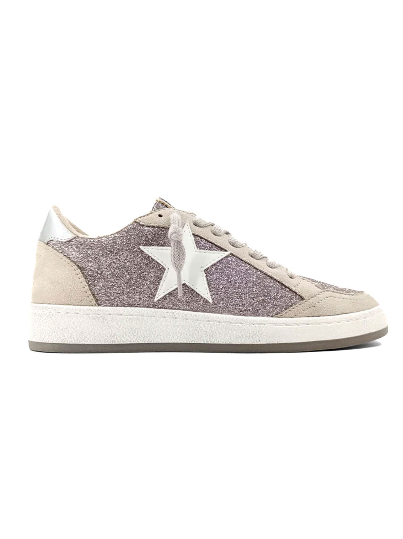 Paz Pewter Glitter Sneakers