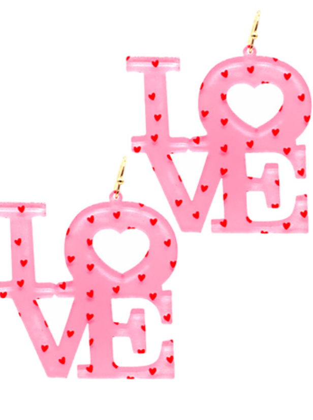 Valentine LOVE Letter Earrings