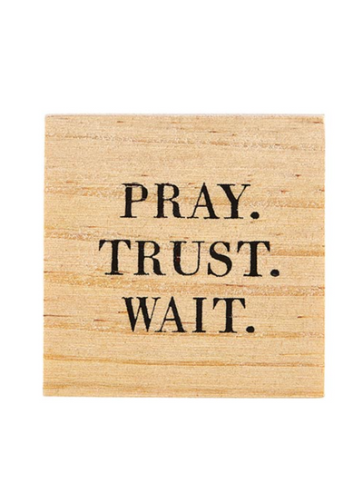 Pray. Wait. Trust. Treasure Box Earrings
