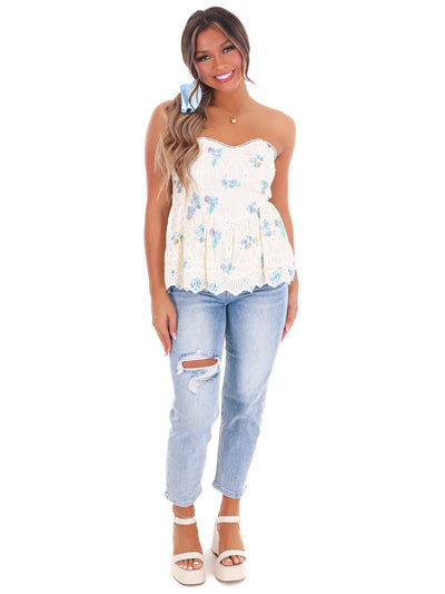 Come What May Floral Tube Top