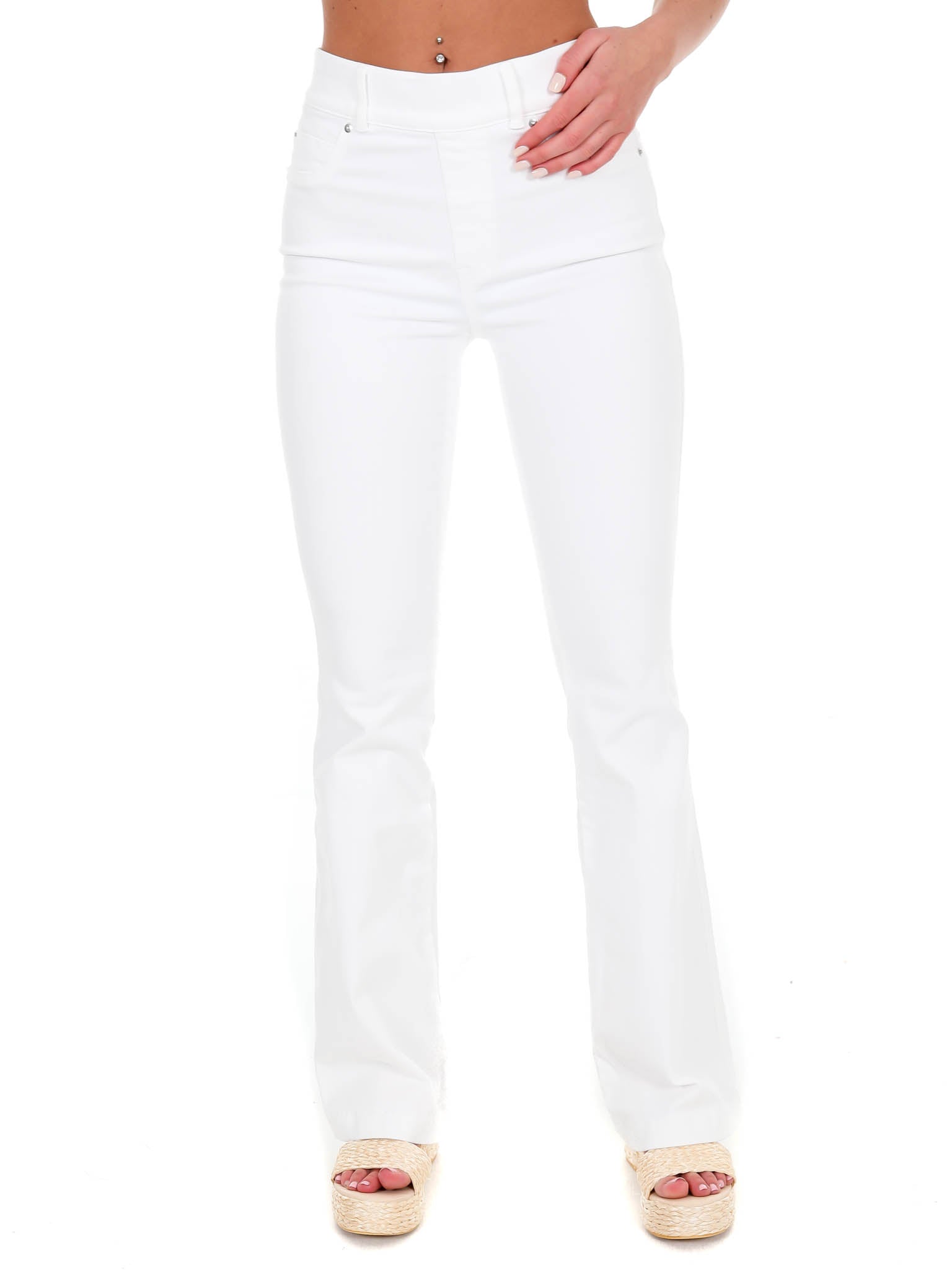 Spanx Women's Size Small Tapered Leg Mid Rise Pull On newest Jeggings Denim White