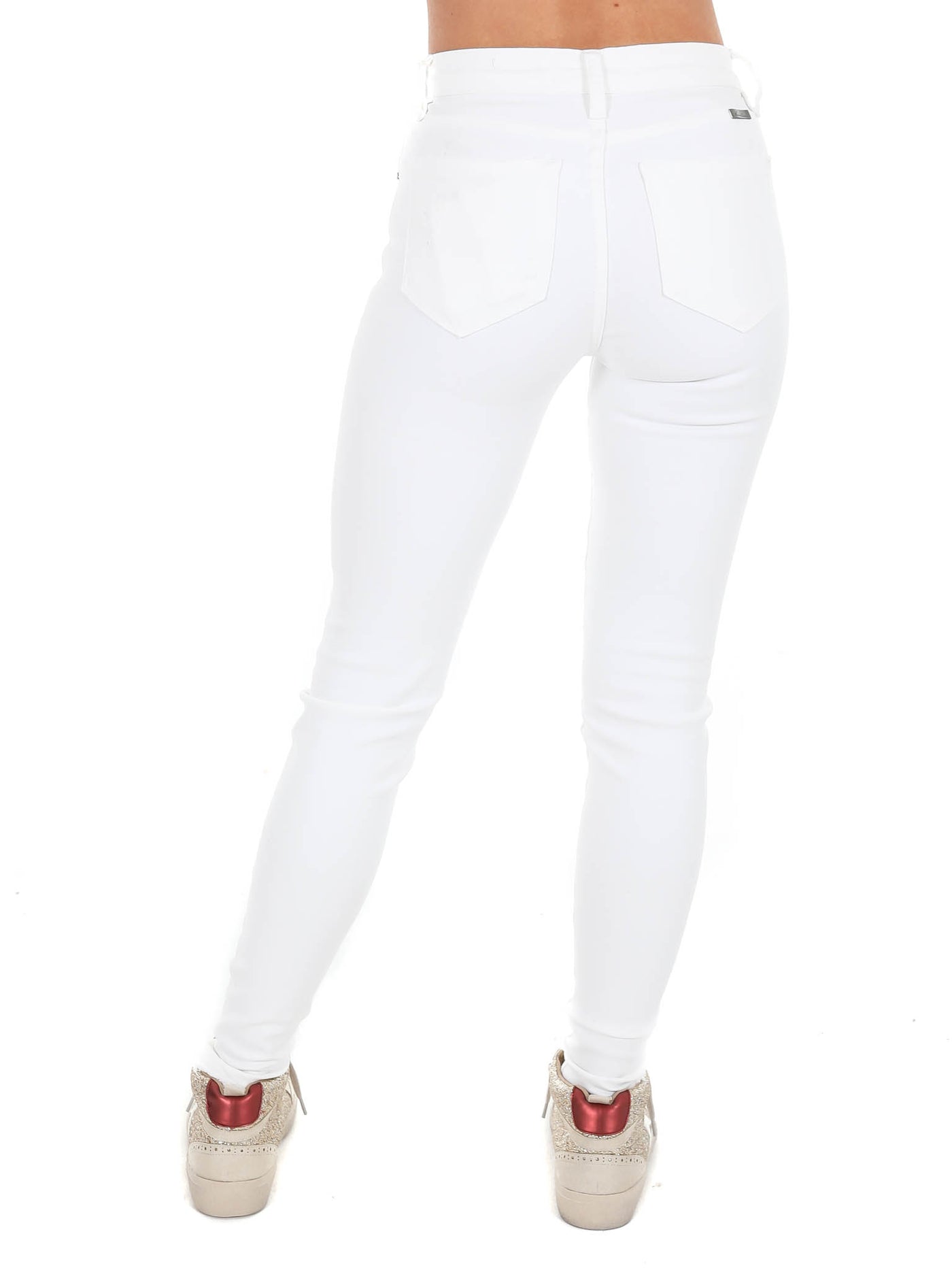 Win Your Love White High Rise Super Skinny Jeans