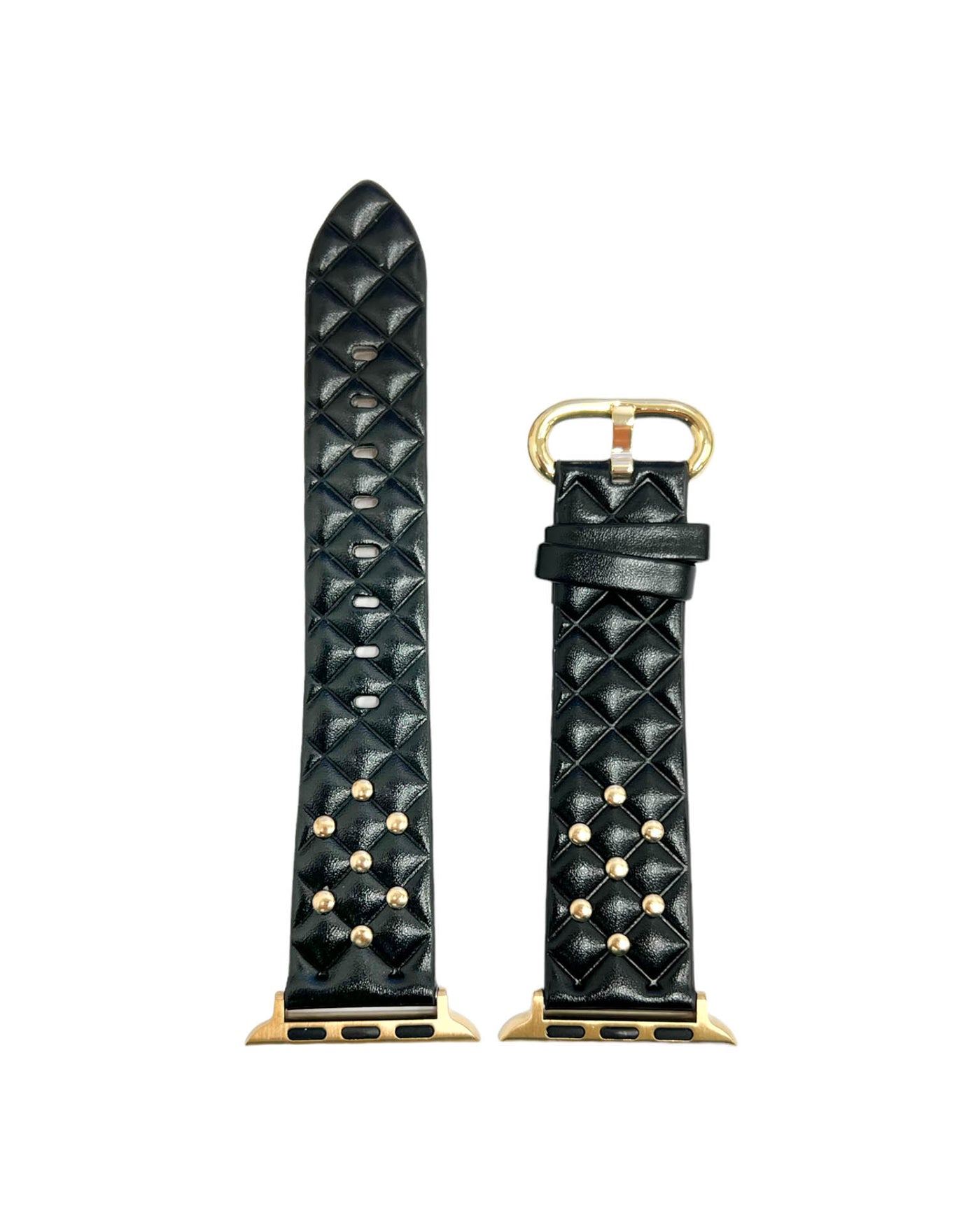 Quilted Stud Black Smart Watch Band