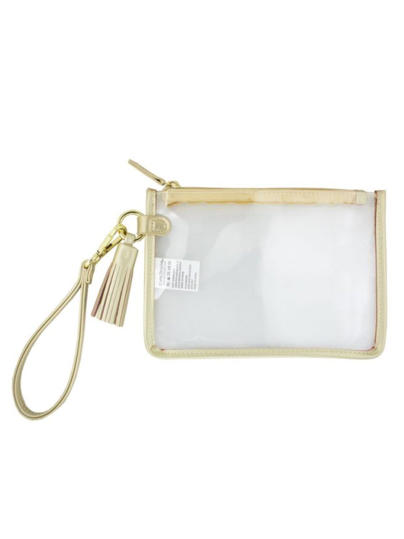 Clear Gold Wristlet