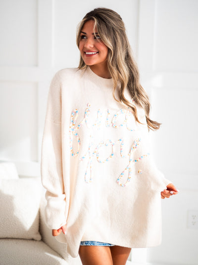 Find Joy Embroidery Sweater