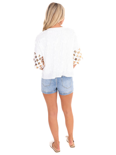 Bride Crew Sequin Top