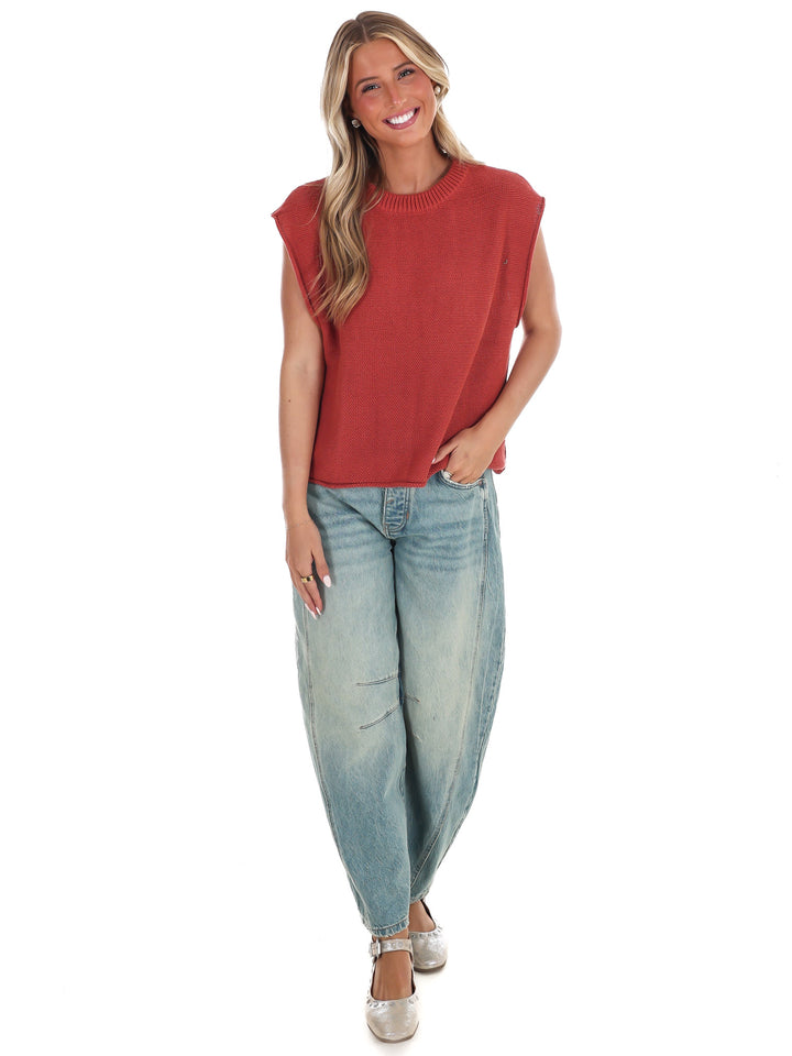 Ember Glow Sweater Vest Top