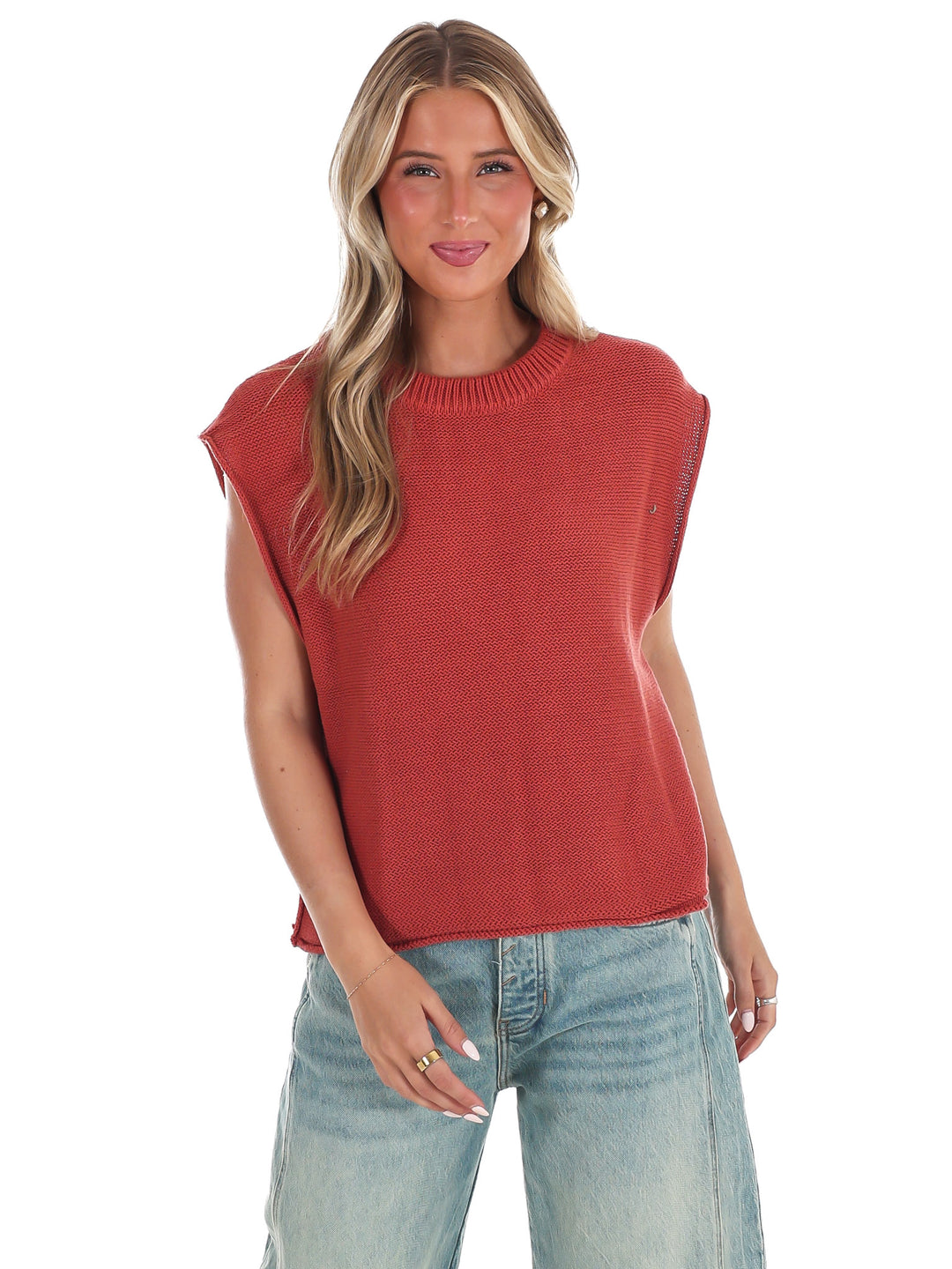 Ember Glow Sweater Vest Top
