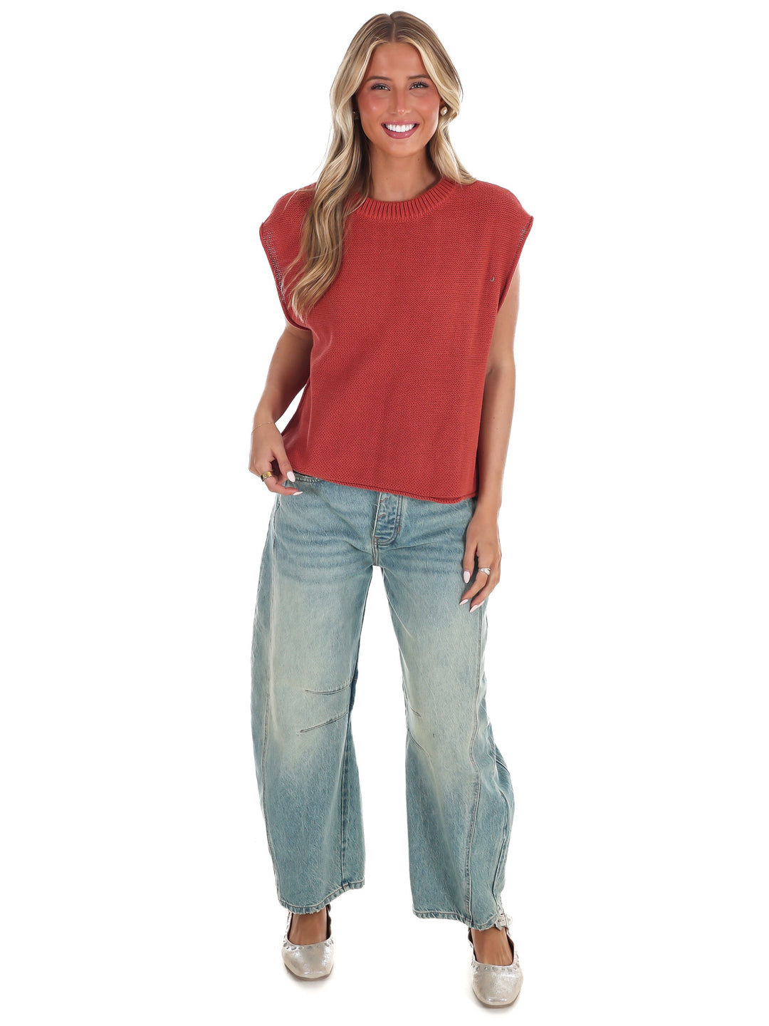 Ember Glow Sweater Vest Top