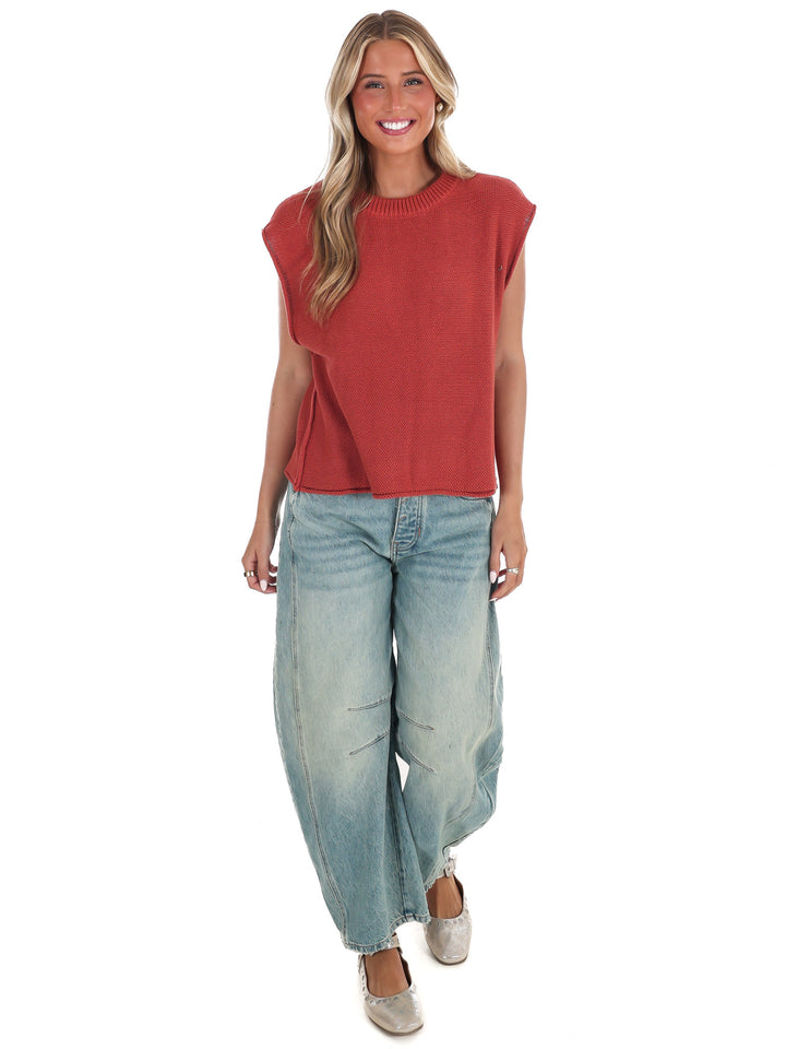 Ember Glow Sweater Vest Top
