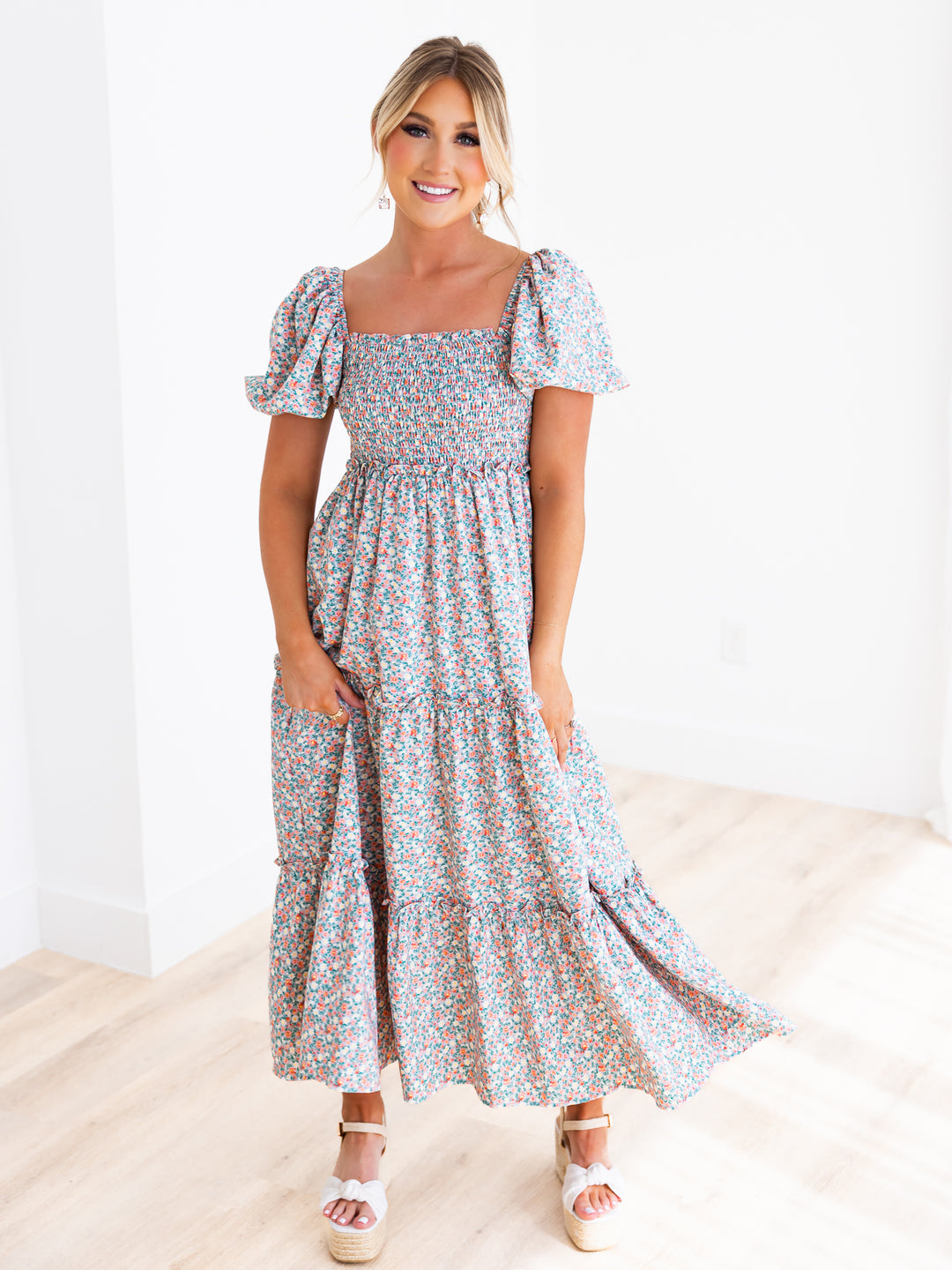 Golden Hour Floral Maxi Dress