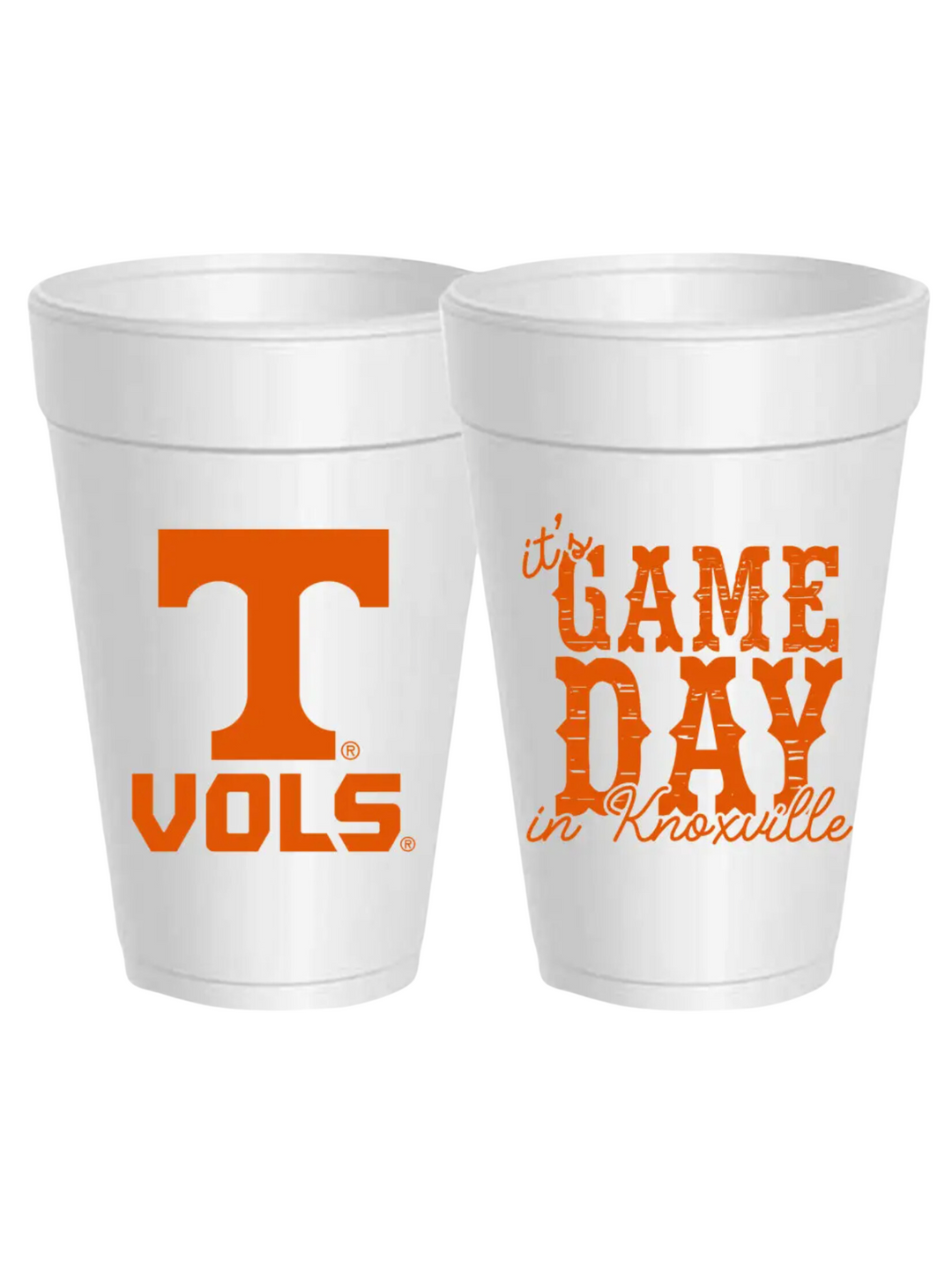 Tennessee - Game Day in Knoxville 10 Pack Styrofoam Cups