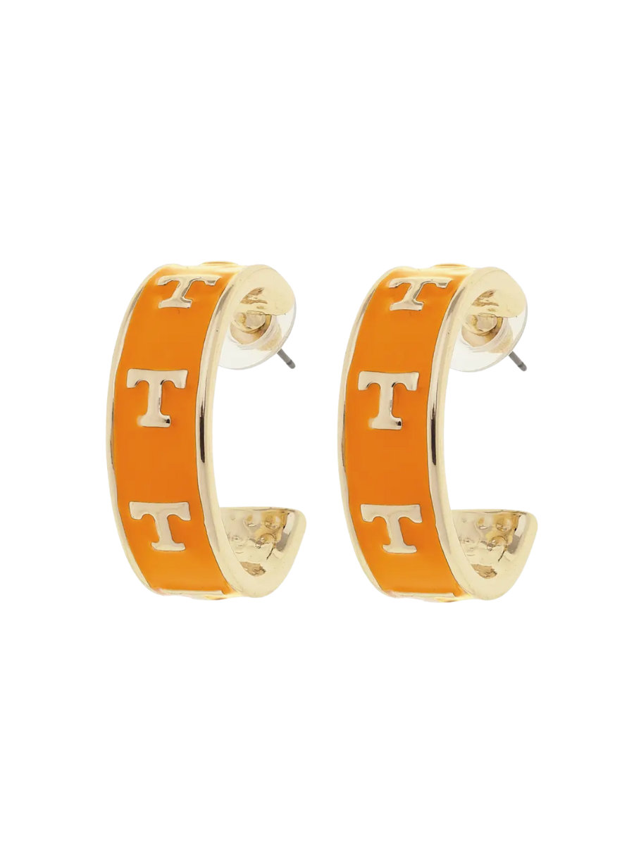 Tennessee Vols Enamel Logo Hoop Earrings