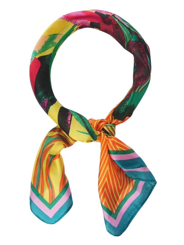 Tropical Flowers Print Scarf