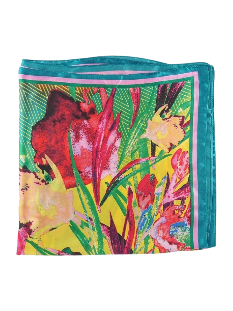 Tropical Flowers Print Scarf