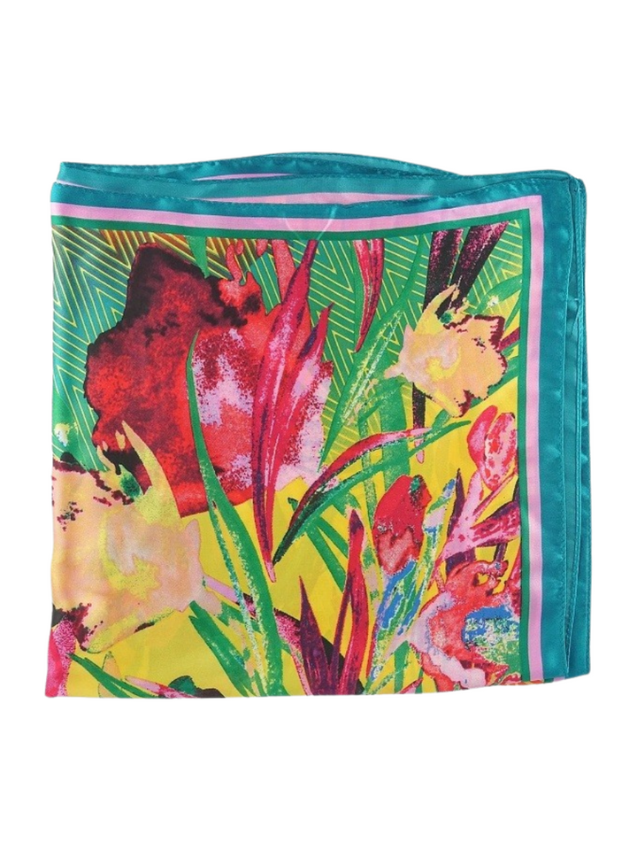 Tropical Flowers Print Scarf