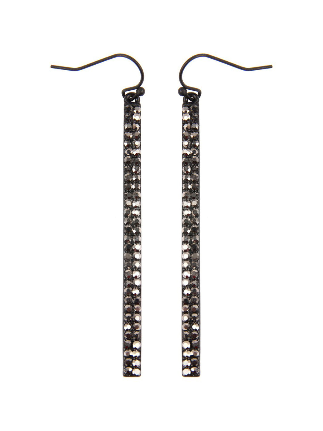 Rhinestone Bar Drop Earrings