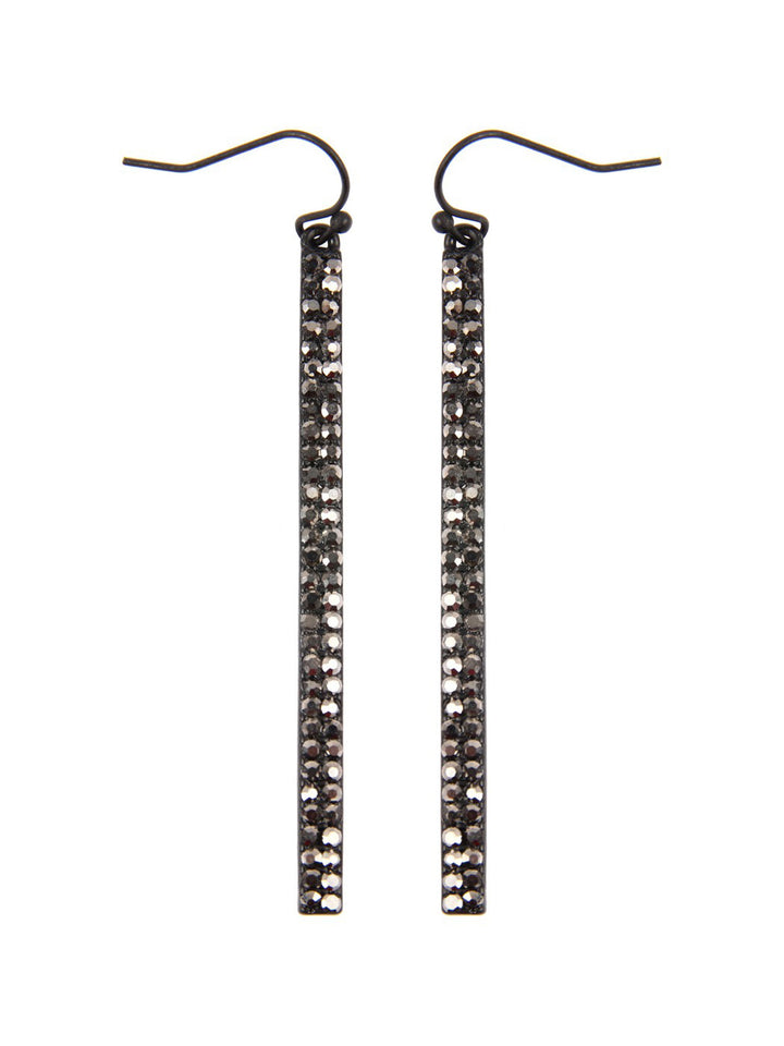 Rhinestone Bar Drop Earrings