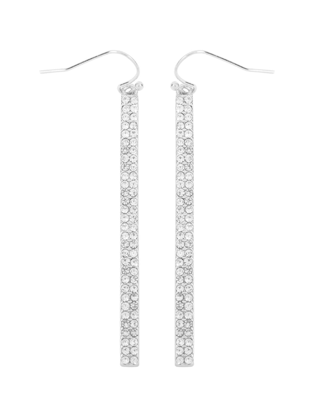 Rhinestone Bar Drop Earrings