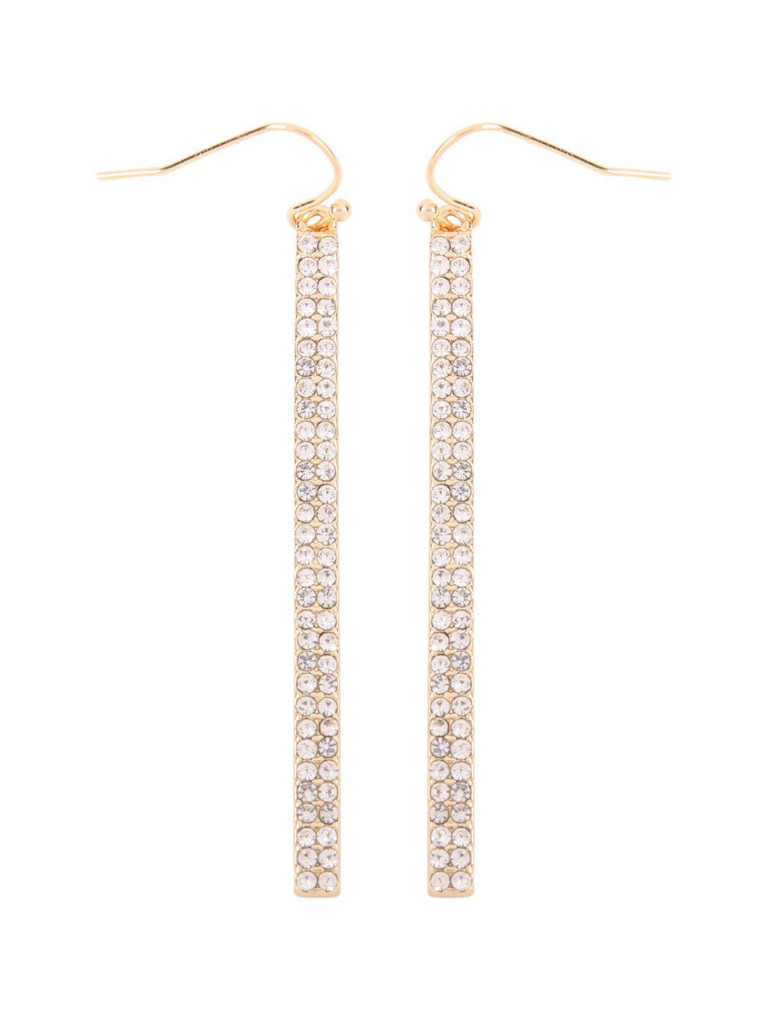 Rhinestone Bar Drop Earrings