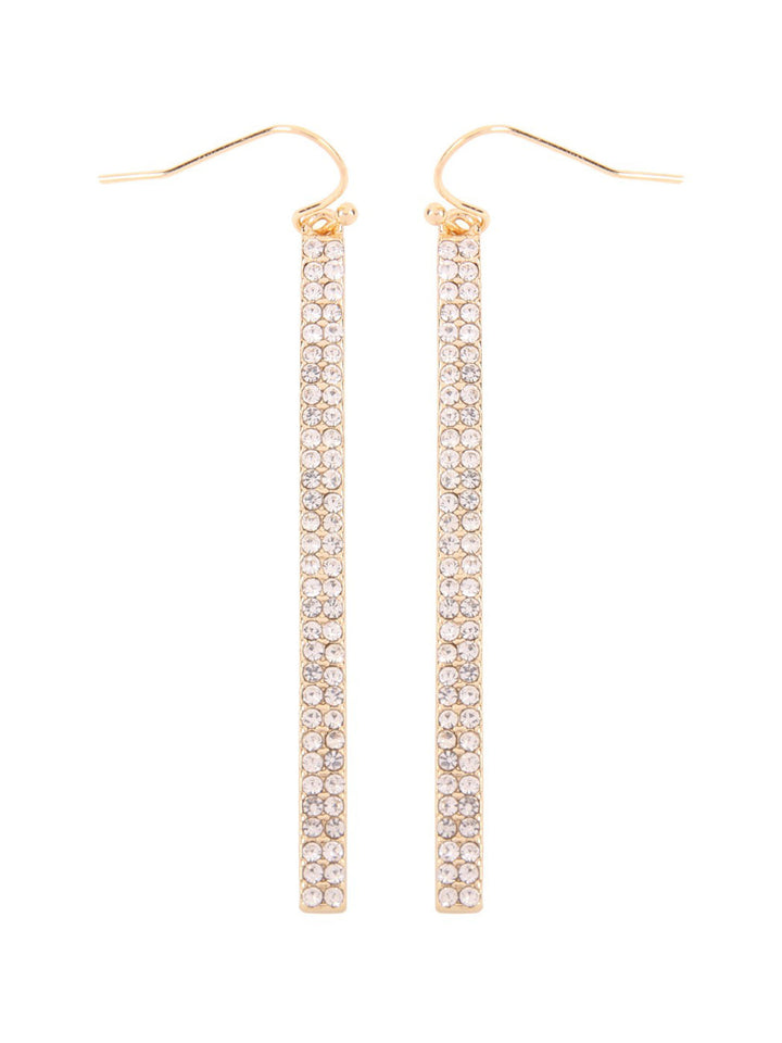 Rhinestone Bar Drop Earrings