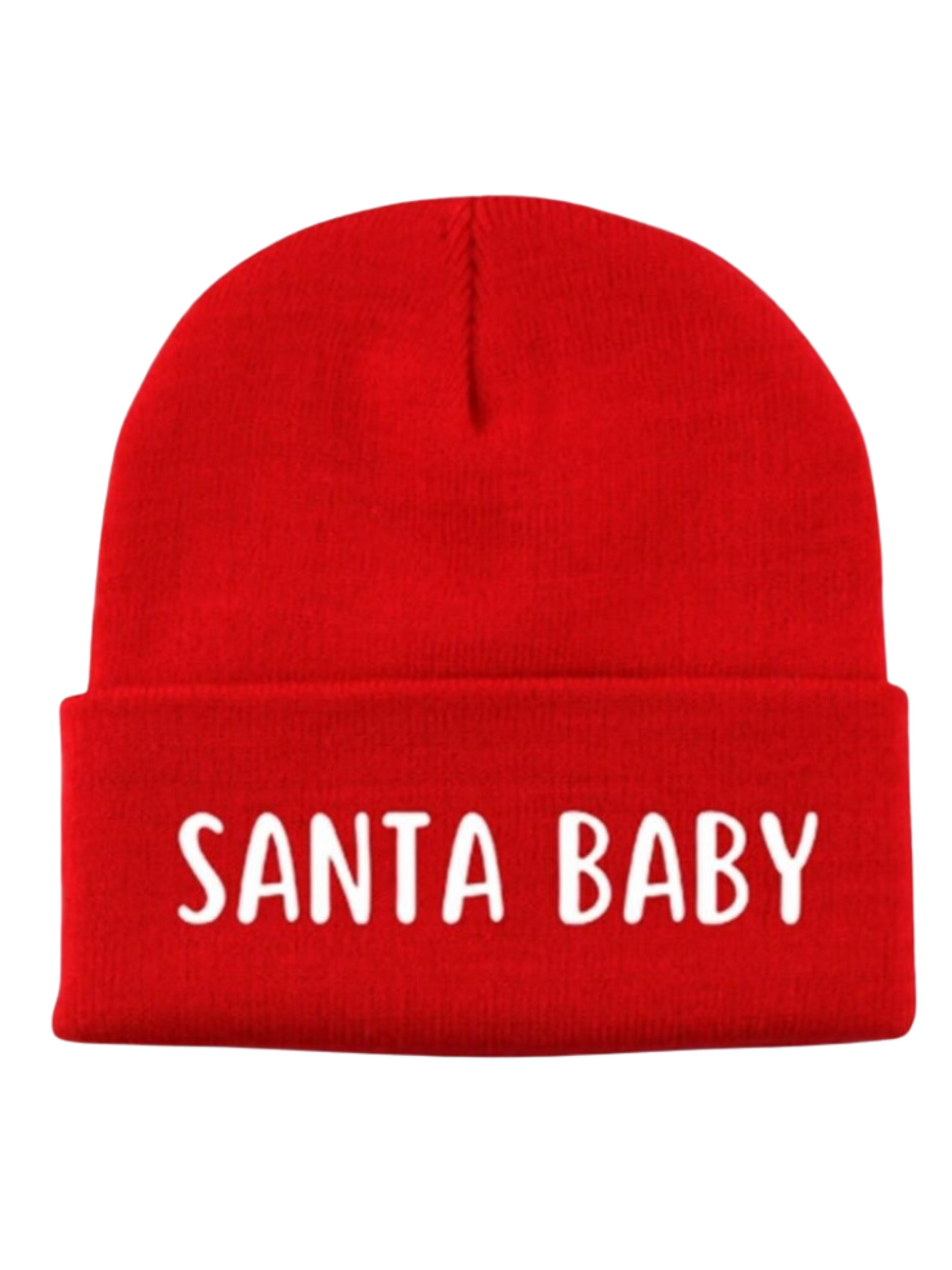 SANTA BABY Embroidered Knit Cuffed Beanie