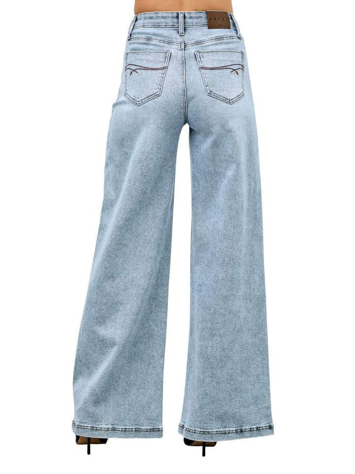 Relaxed High Rise Wide Leg Jeans