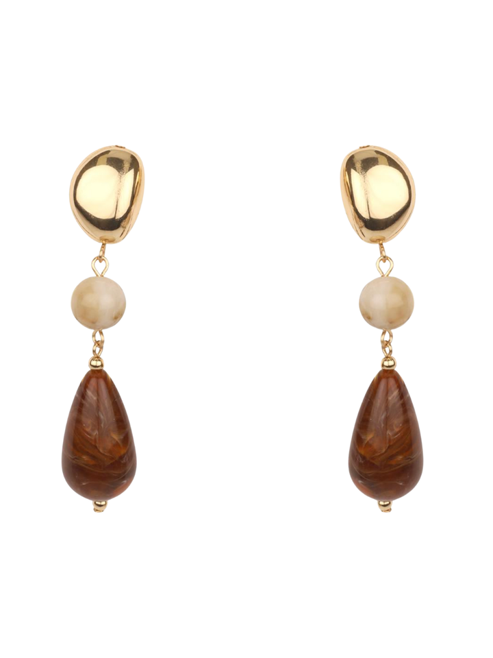 Marble Bead Post Earring