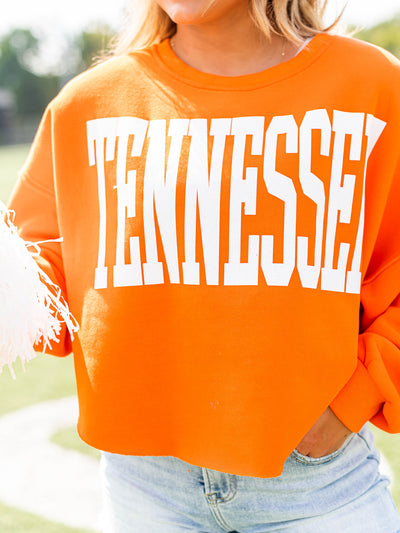 Glitter Tennessee Crop Sweatshirt