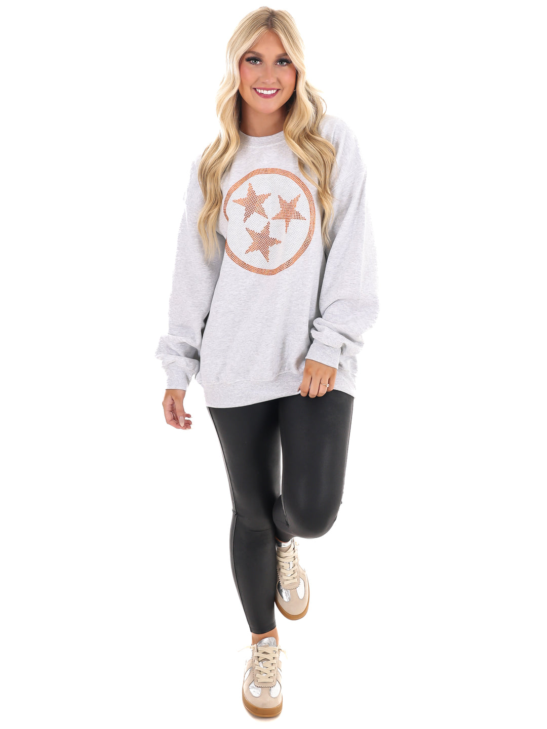 Rhinestone Tri-Star Sweatshirt