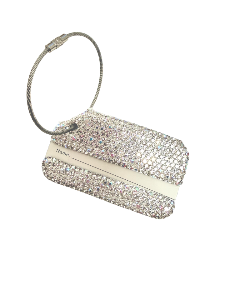 Tiny Rhinestone Luggage Tag