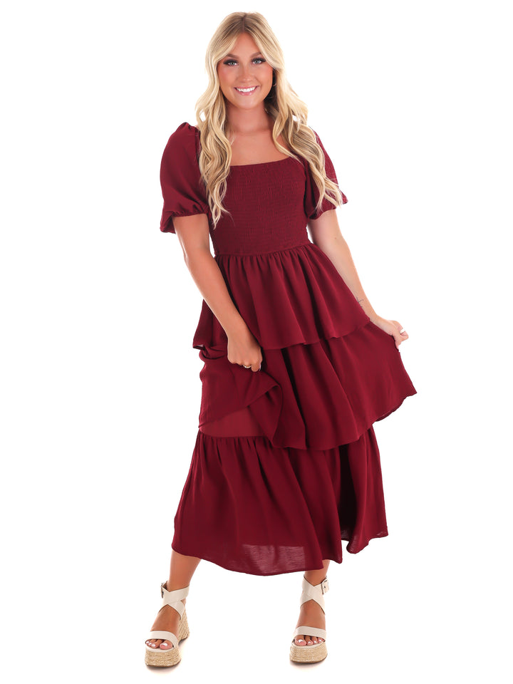 Set Yourself Free Ruffled Midi Dress