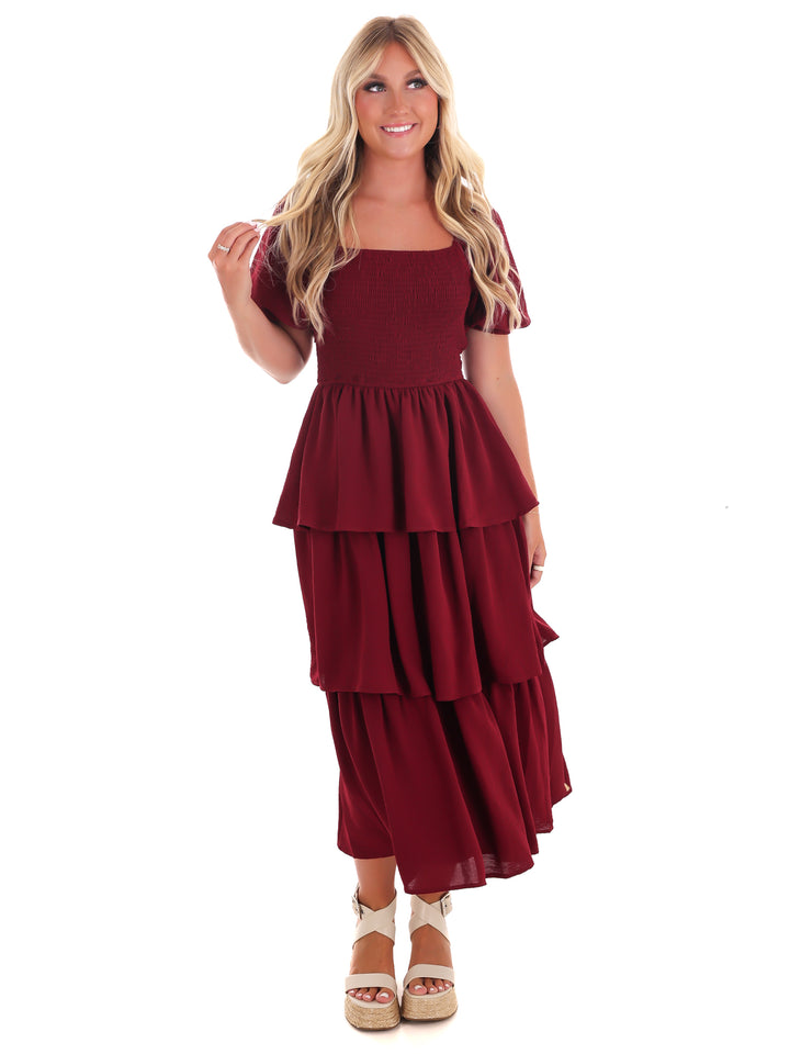 Set Yourself Free Ruffled Midi Dress