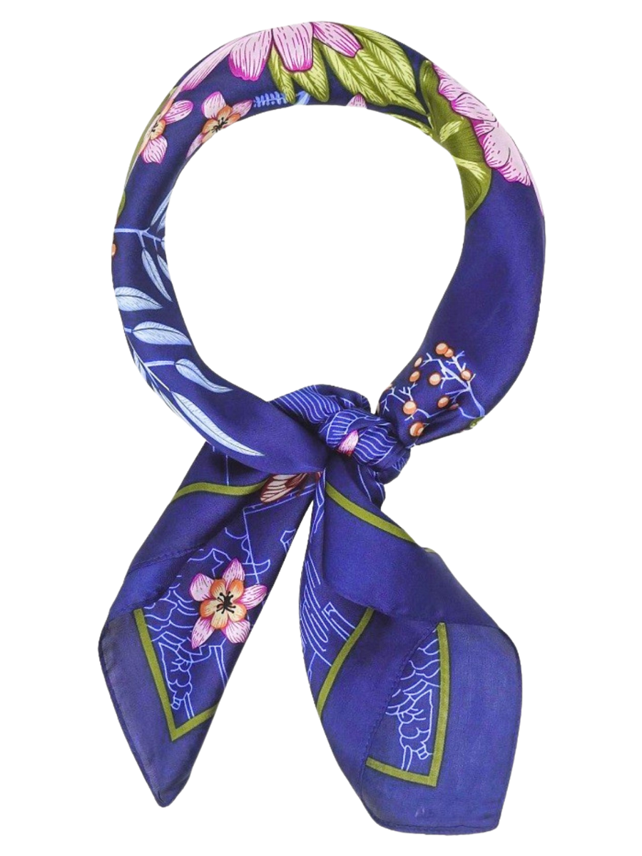 Flowers and Butterflies Print Scarf