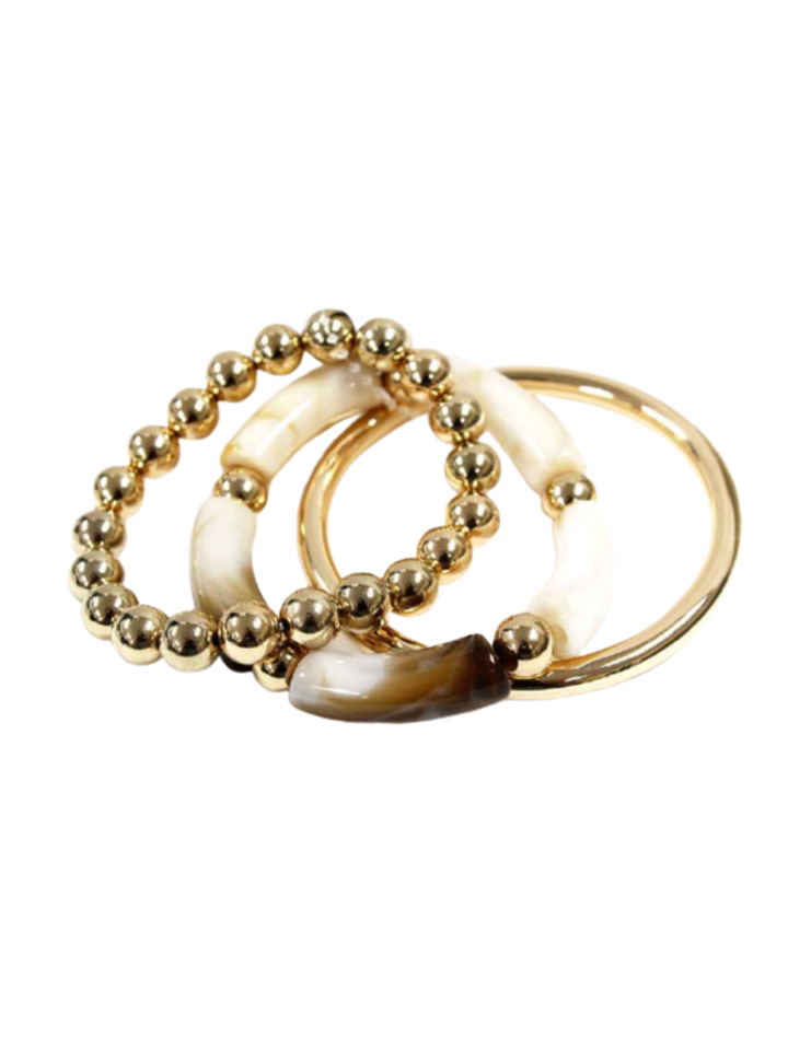 Beaded and Bangle Stack Bracelet