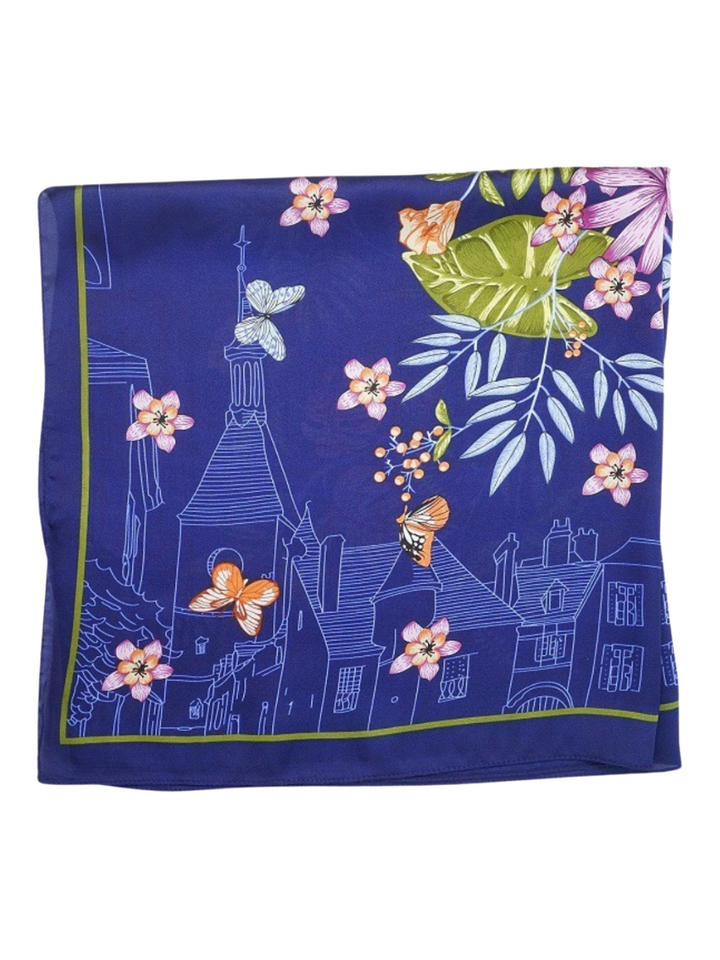 Flowers and Butterflies Print Scarf