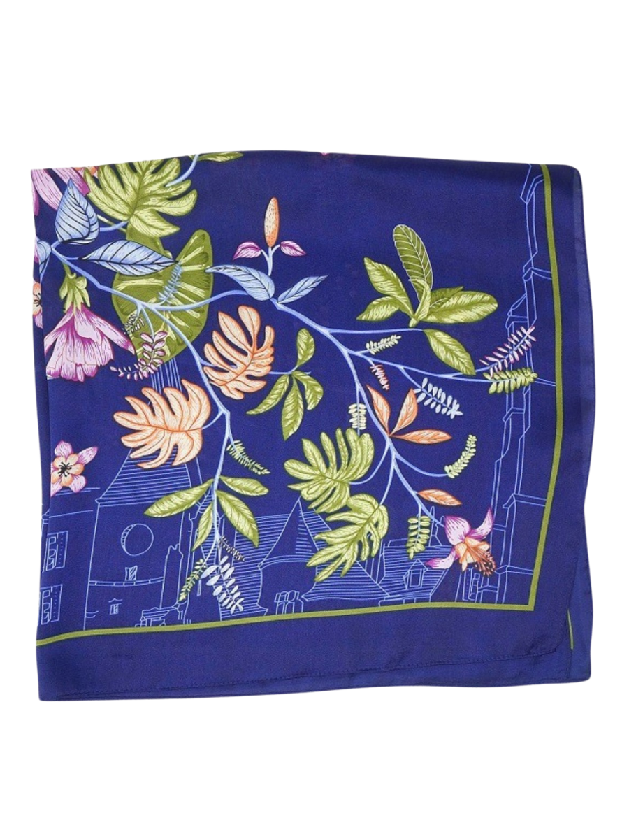 Flowers and Butterflies Print Scarf
