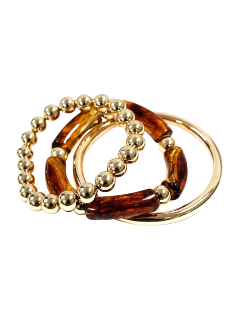 Beaded and Bangle Stack Bracelet