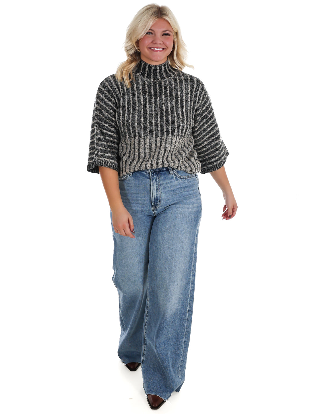 Closet Staple Ribbed Mock Neck Sweater