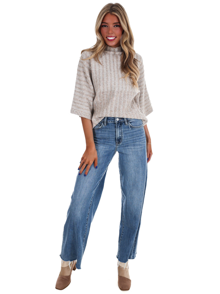 Closet Staple Ribbed Mock Neck Sweater