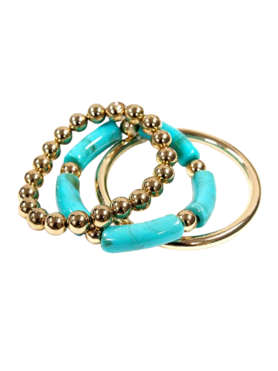 Beaded and Bangle Stack Bracelet